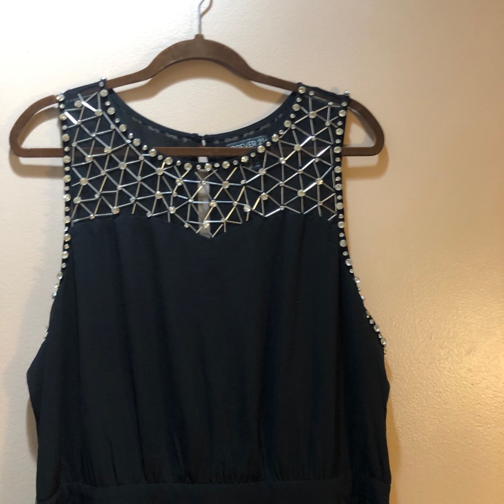 Beautiful bedazzled black maxi dress!